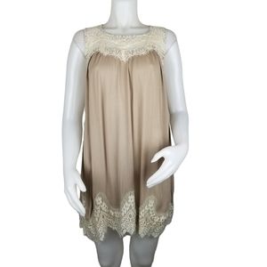 Umgee Latte Sleeveless Dress NWT